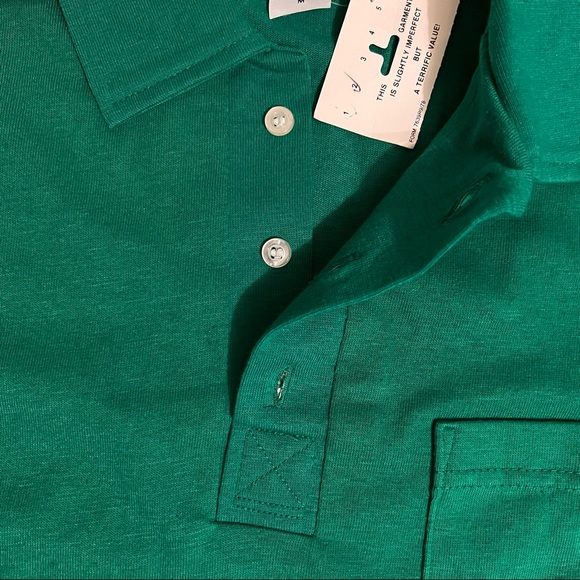 Vintage Red Kap Mens Green Short Sleeve USA Made Golf Polo Size M New With Tag - Picture 3 of 7